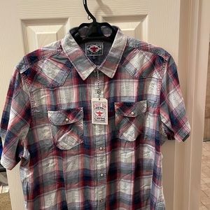 Flag and anthem pearl snap short sleeve